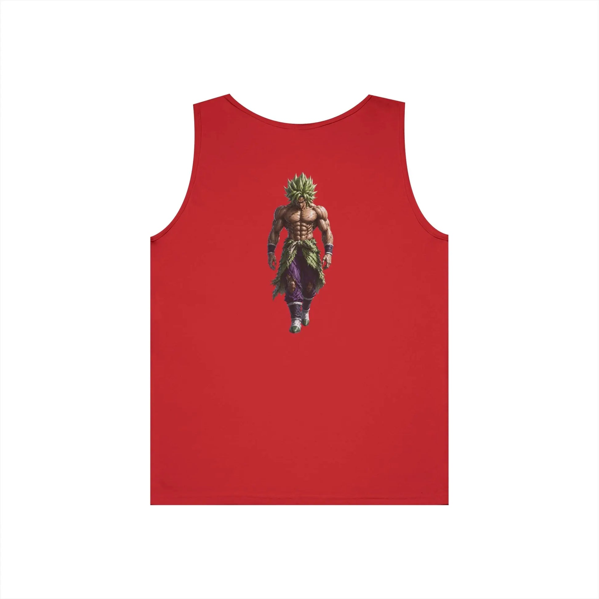 Alpha Lion Tank Top — Vintage Cherub Emblem Chest Print Printify