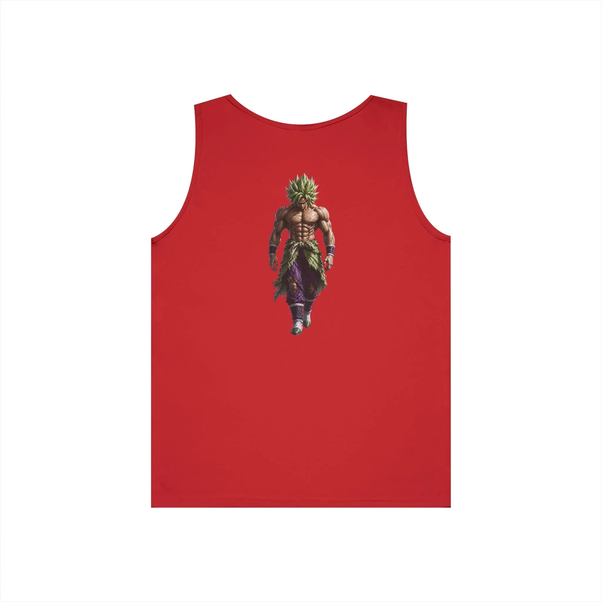 Alpha Lion Tank Top — Vintage Cherub Emblem Chest Print Printify
