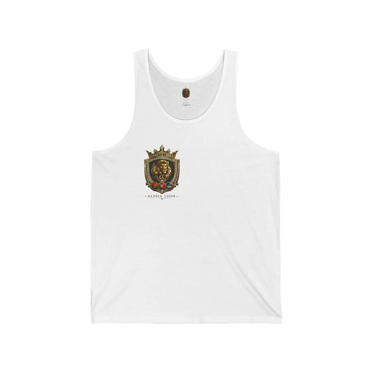 Dragon Warrior Tank Top — Lion Crest Graphic Jersey Tank Printify