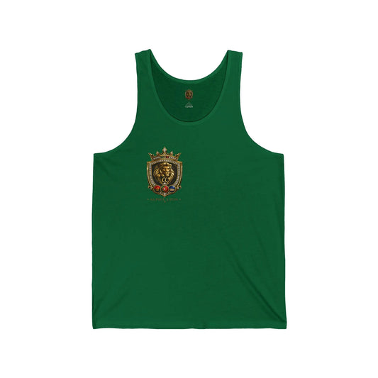 Dragon Warrior Tank Top — Lion Crest Graphic Jersey Tank Printify