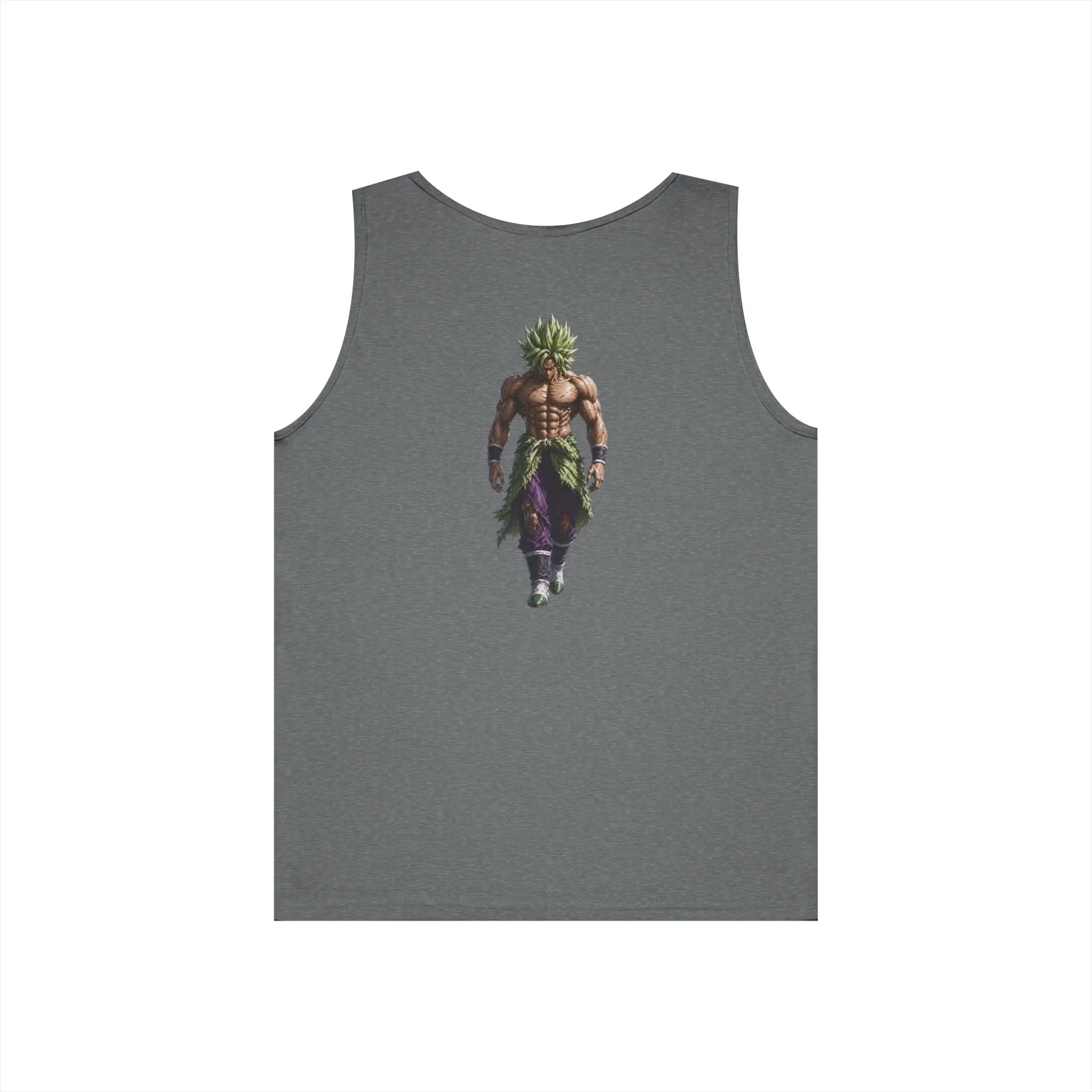 Alpha Lion Tank Top — Vintage Cherub Emblem Chest Print Printify