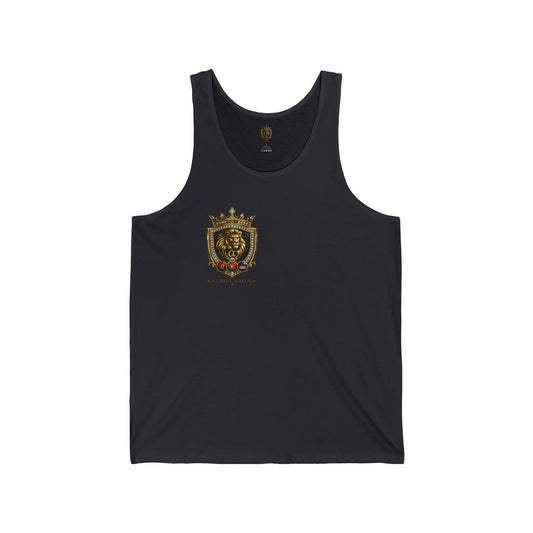 Dragon Warrior Tank Top — Lion Crest Graphic Jersey Tank Printify