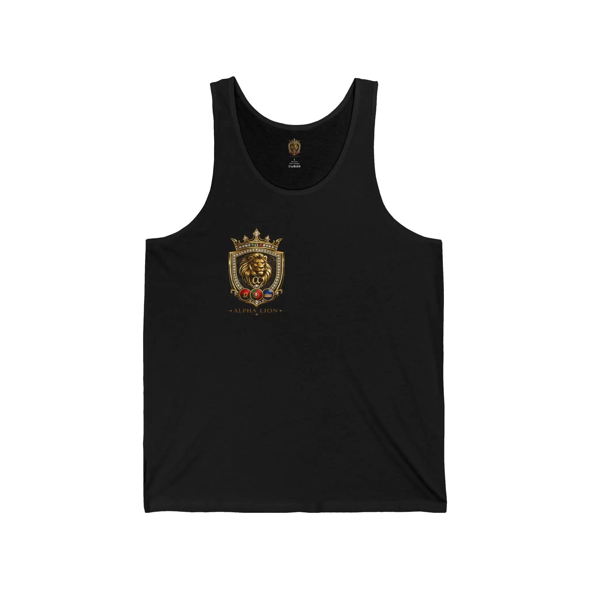 Dragon Warrior Tank Top — Lion Crest Graphic Jersey Tank Printify