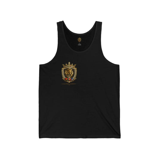 Dragon Warrior Tank Top — Lion Crest Graphic Jersey Tank Printify