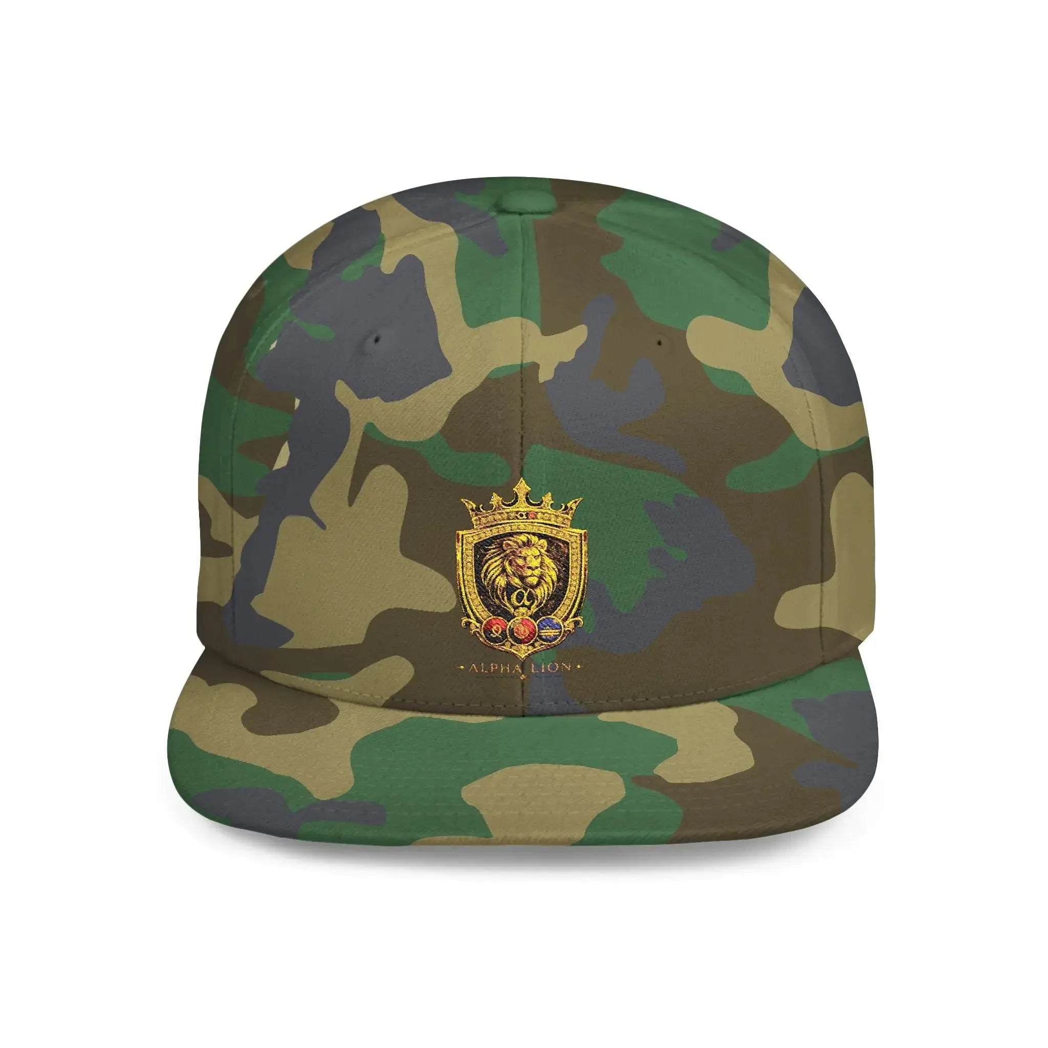 Gold Lion Crest Snapback Cap Printify