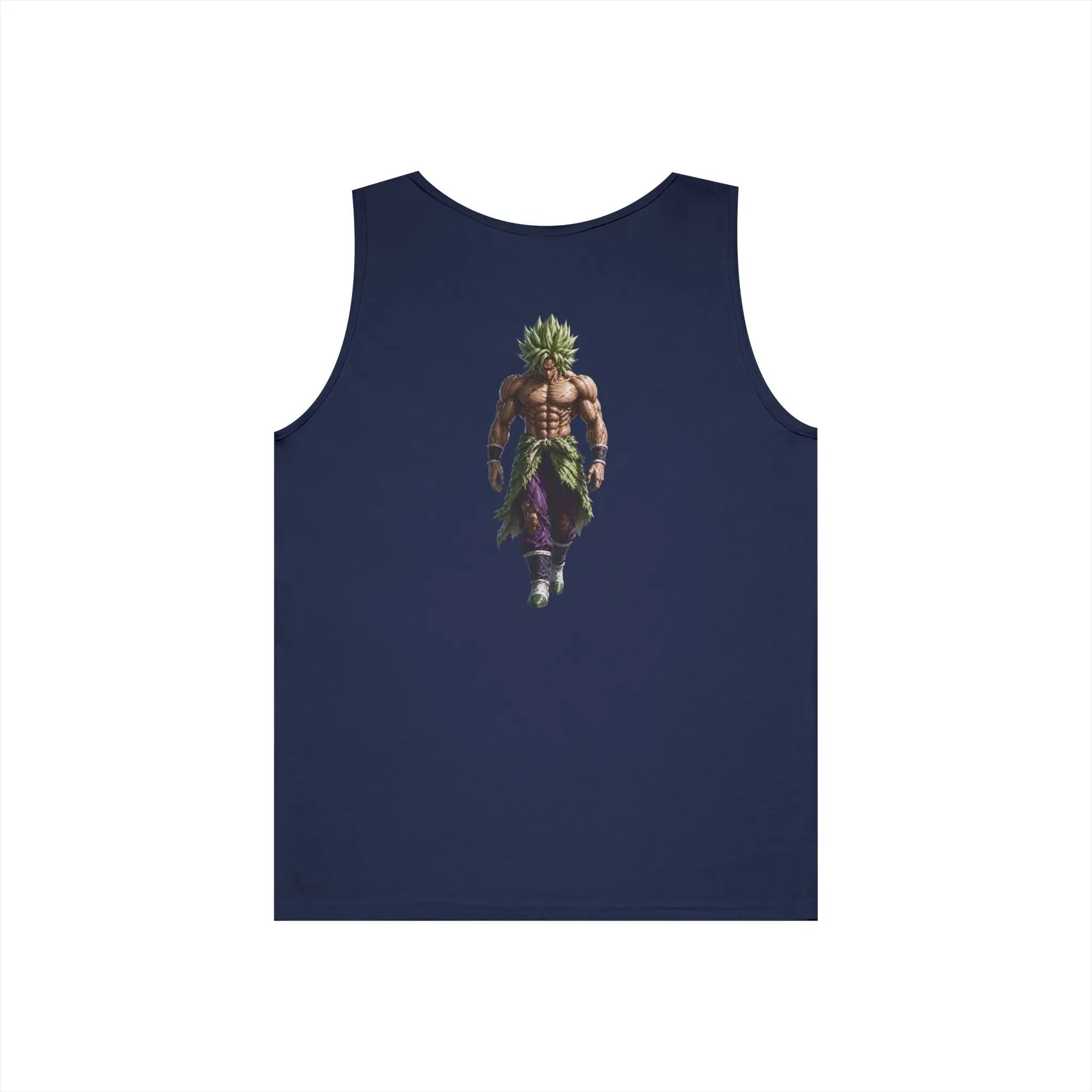 Alpha Lion Tank Top — Vintage Cherub Emblem Chest Print Printify