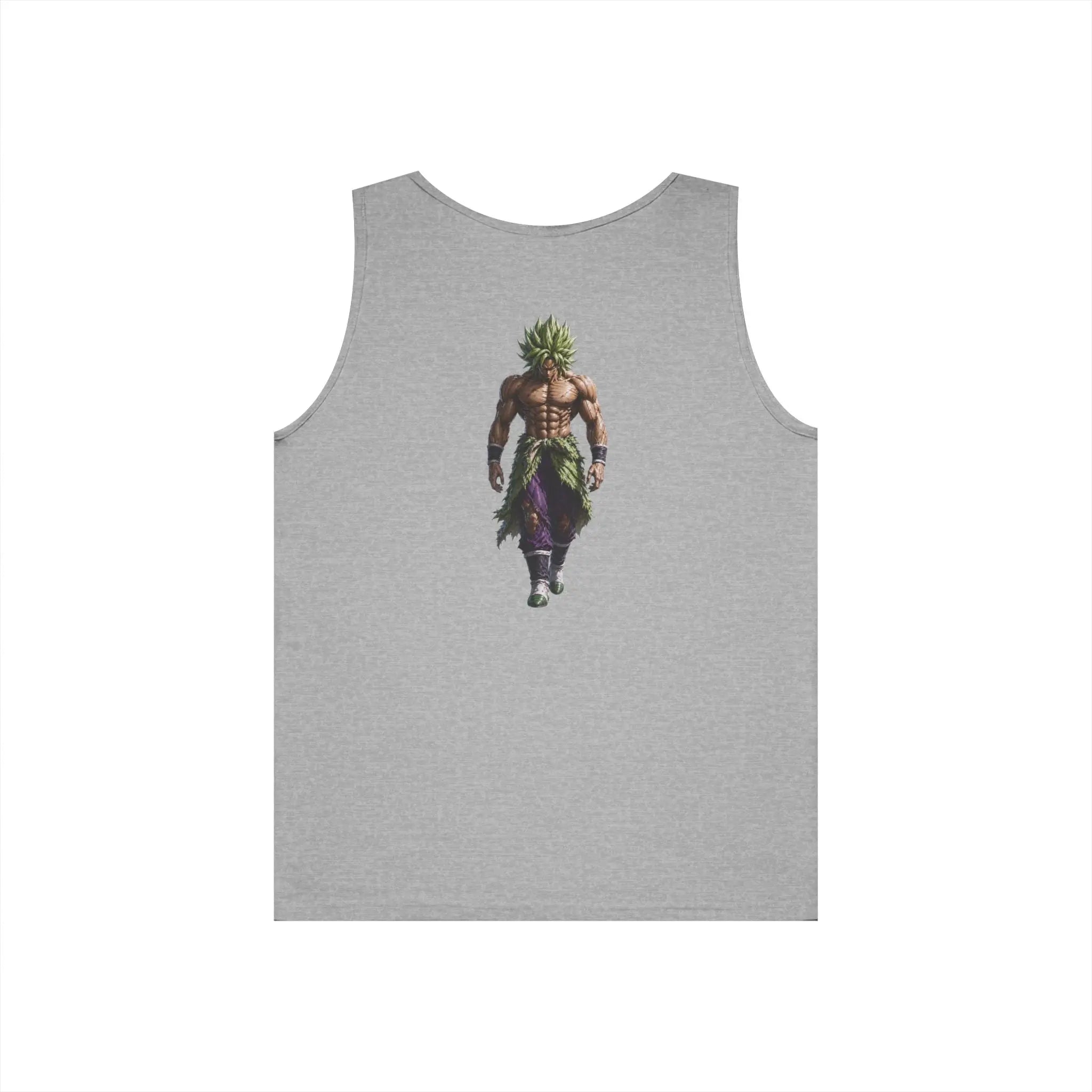 Alpha Lion Tank Top — Vintage Cherub Emblem Chest Print Printify