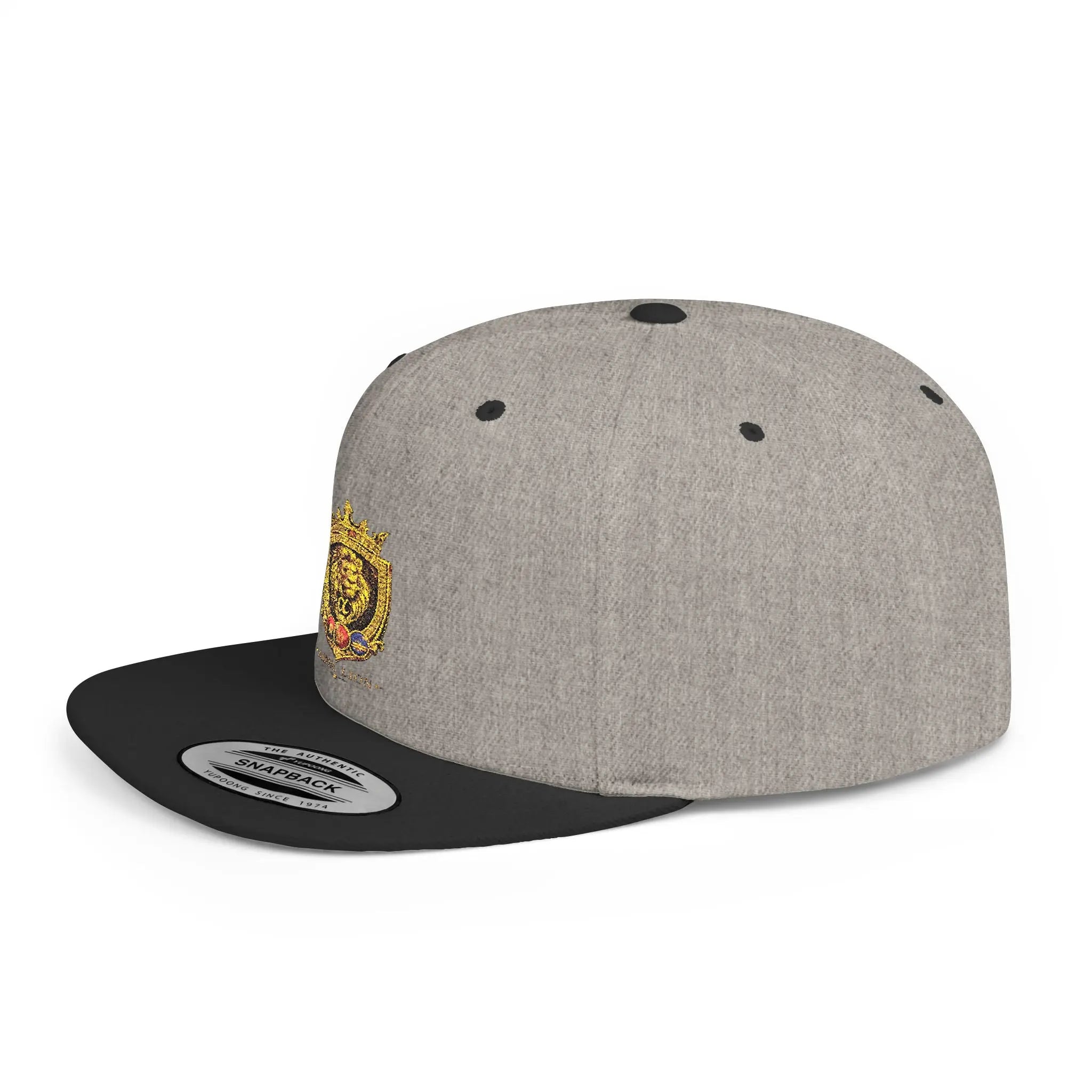 Gold Lion Crest Snapback Cap Printify