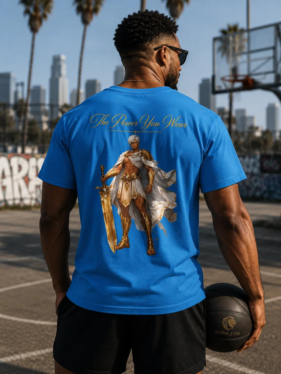 Regal Lion Crest T-Shirt — "The Power You Wear" Graphic Tee Printify