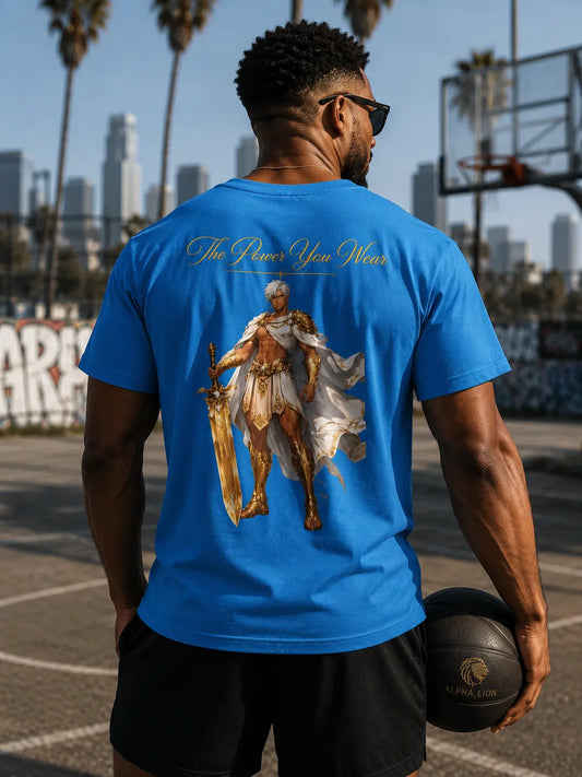 Regal Lion Crest T-Shirt — "The Power You Wear" Graphic Tee Printify