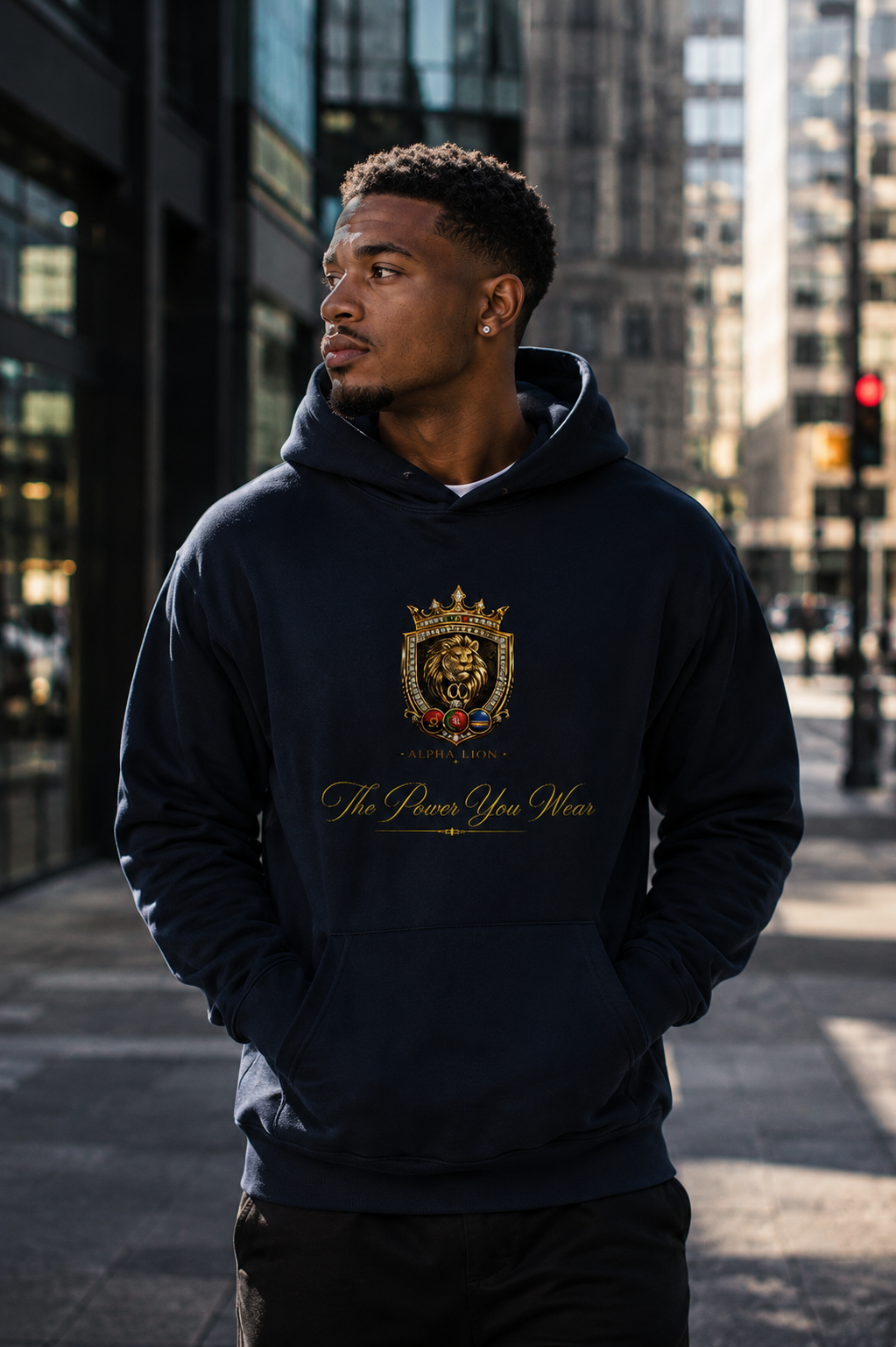 Alpha Lion  Hooded Tee — "The Place You Wear"