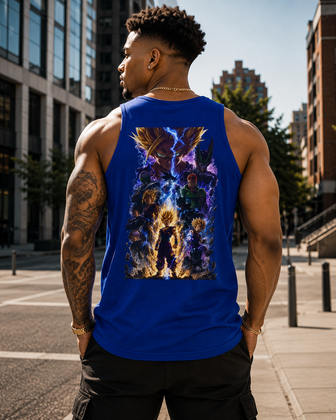 Anime Streetwear Tank Top — "The Power You Wear" Graphic