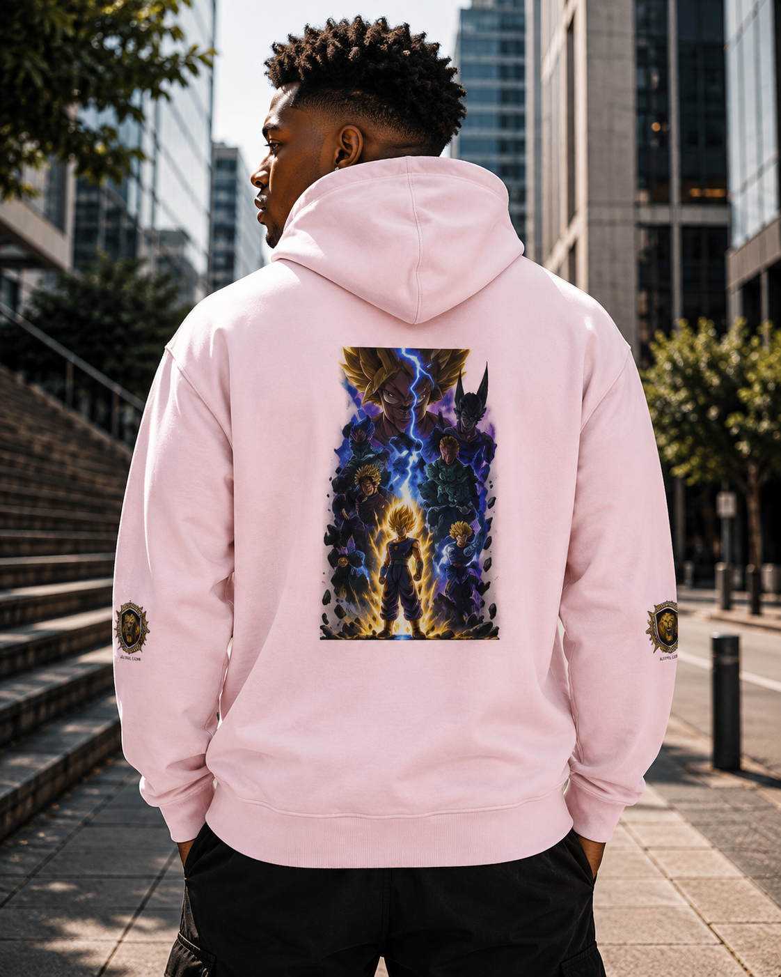 Mystic Guardian Hoodies — Celestial Wolf and Warrior Crest Pullover