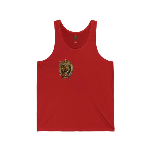 Dragon Warrior Tank Top — Lion Crest Graphic Jersey Tank Printify