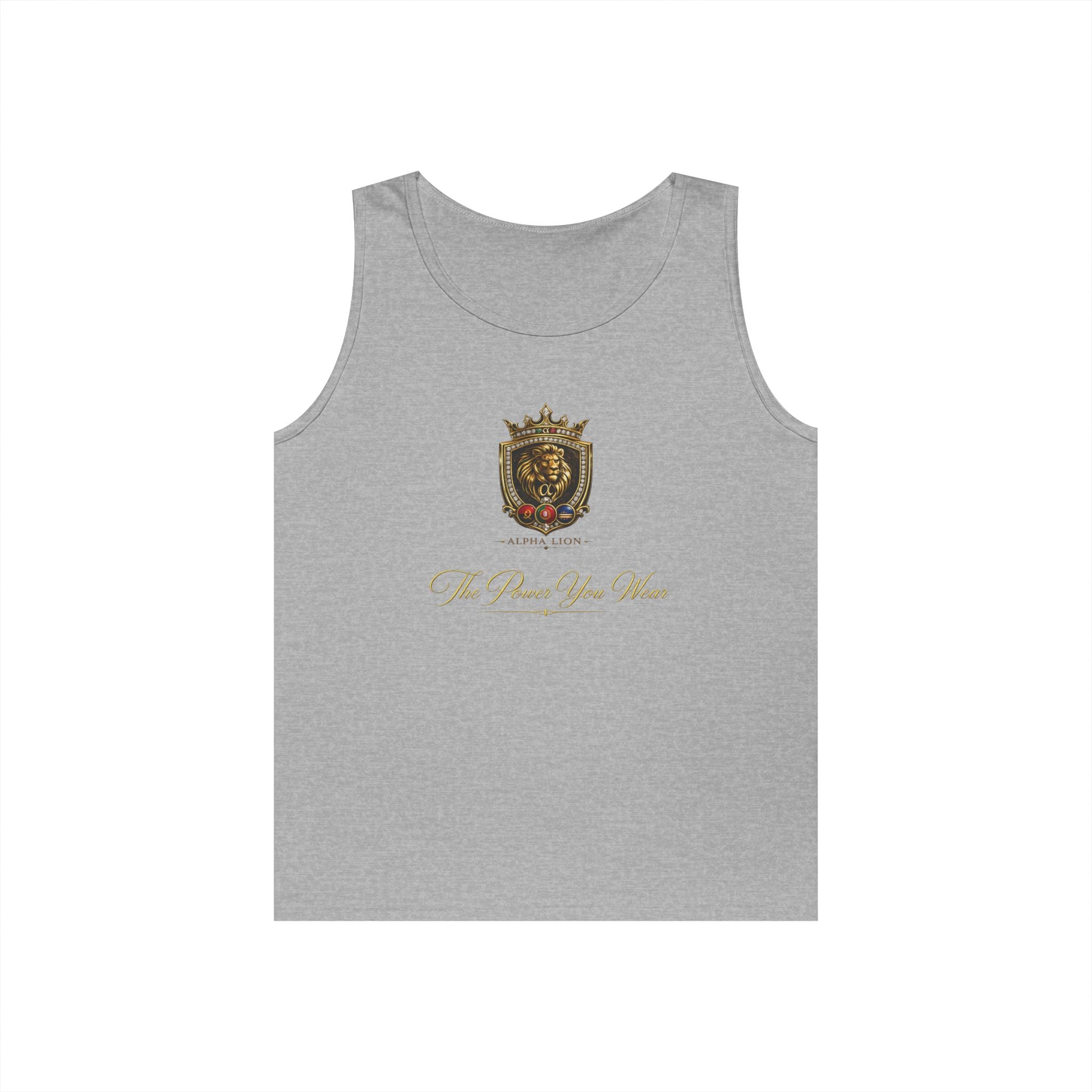 Alpha Lion Tank Top — Vintage Cherub Emblem Chest Print