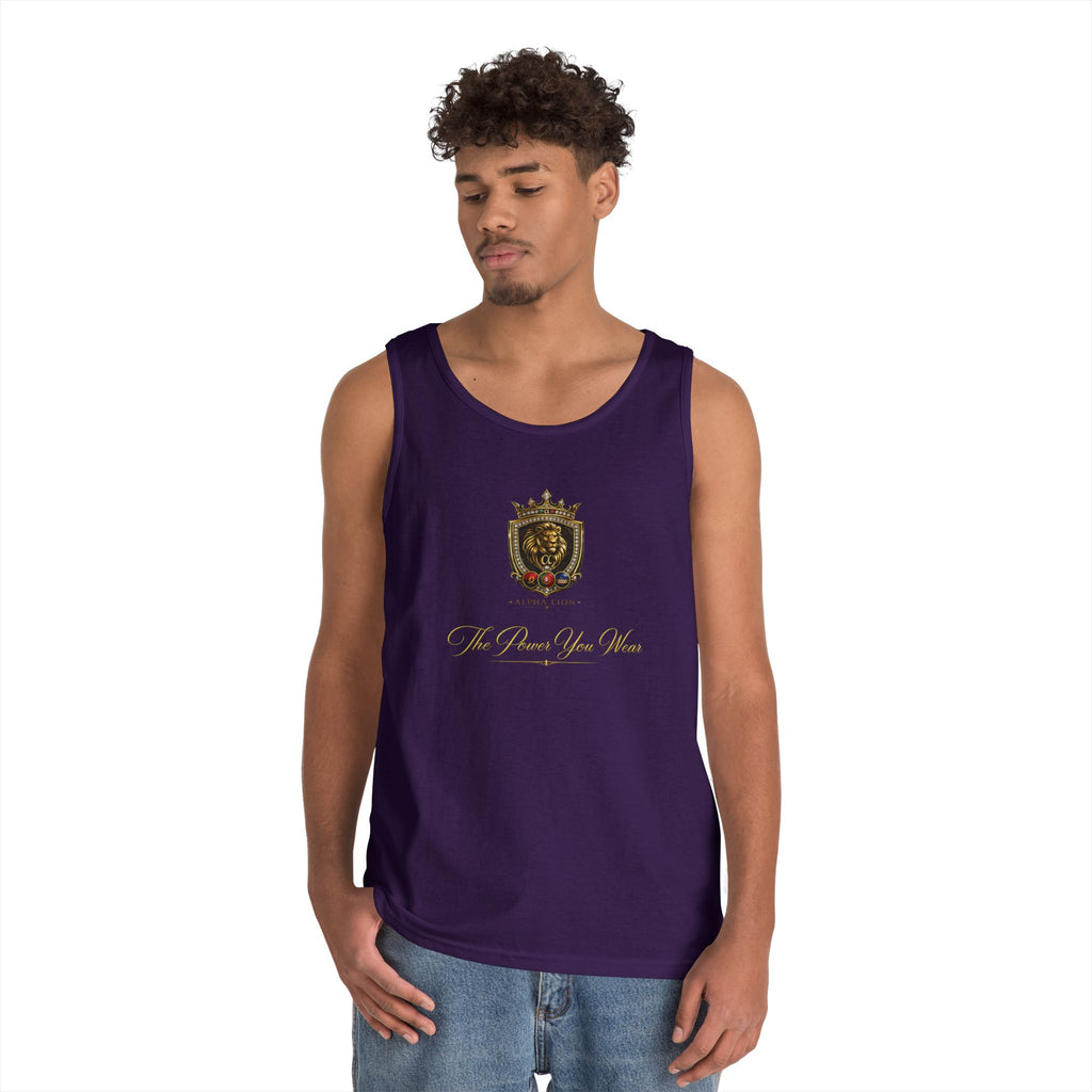 Alpha Lion Tank Top — Vintage-Engels-Emblem-Brustaufdruck