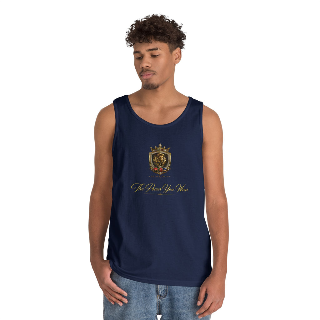 Alpha Lion Tank Top — Vintage-Engels-Emblem-Brustaufdruck