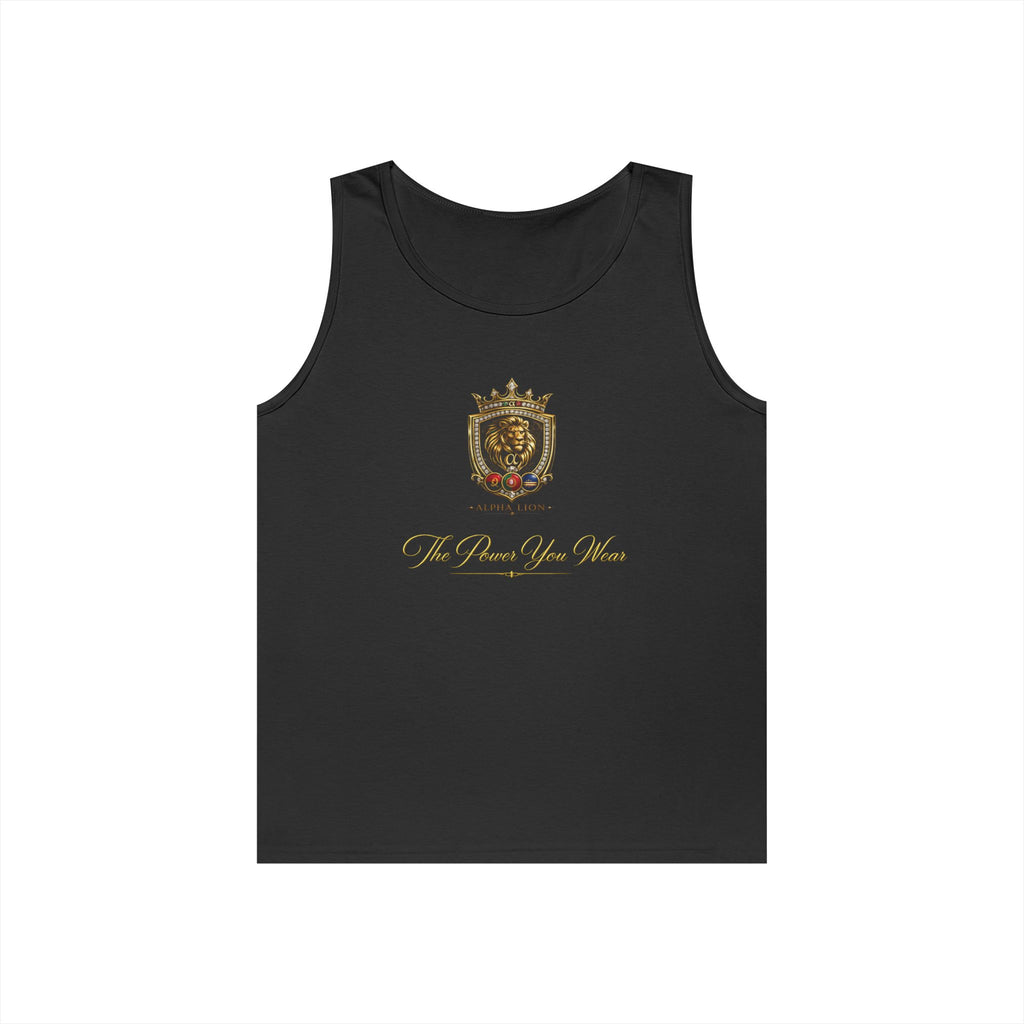 Alpha Lion Tank Top — Vintage-Engels-Emblem-Brustaufdruck