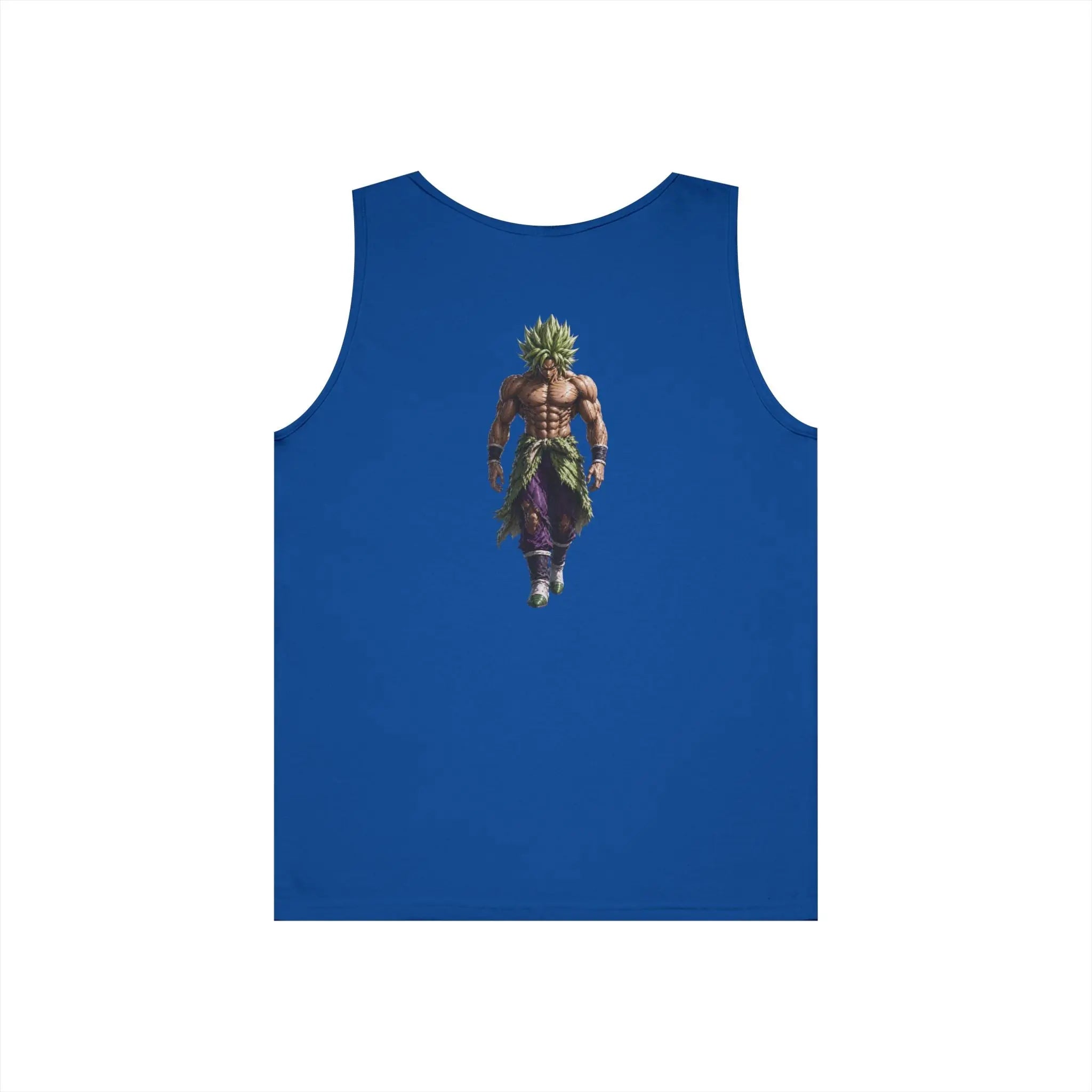 Alpha Lion Tank Top — Vintage Cherub Emblem Chest Print Printify