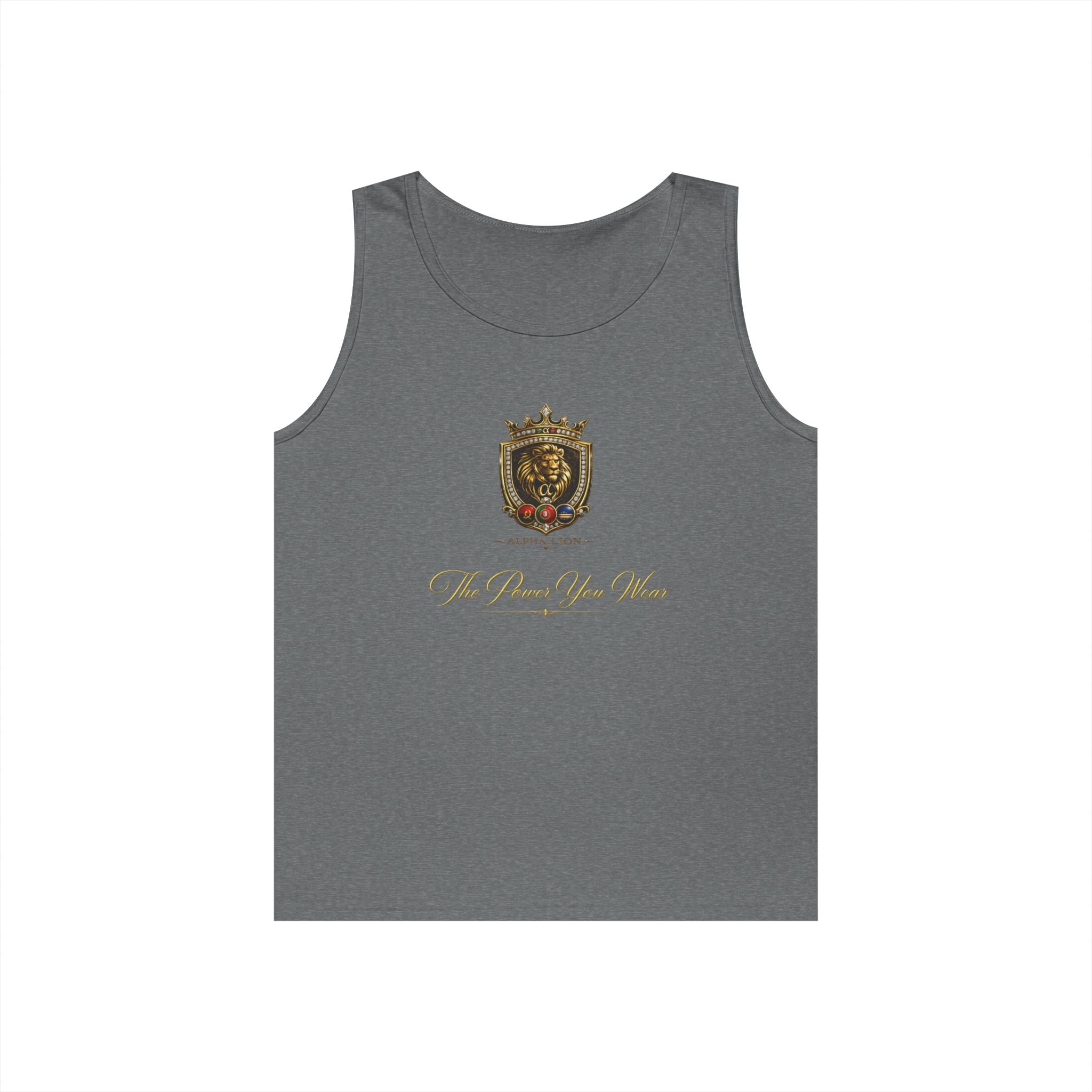 Alpha Lion Tank Top — Vintage Cherub Emblem Chest Print
