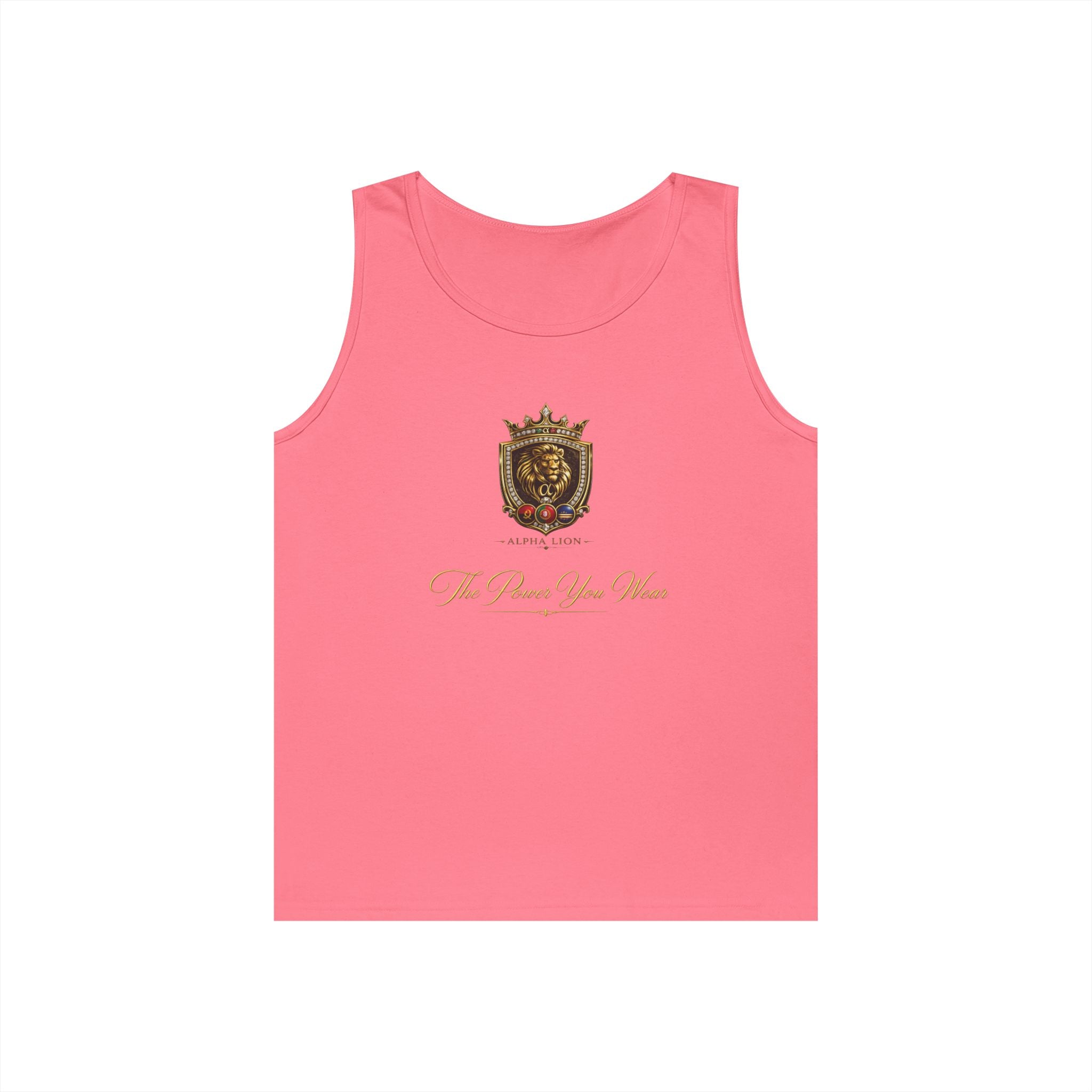 Alpha Lion Tank Top — Vintage Cherub Emblem Chest Print