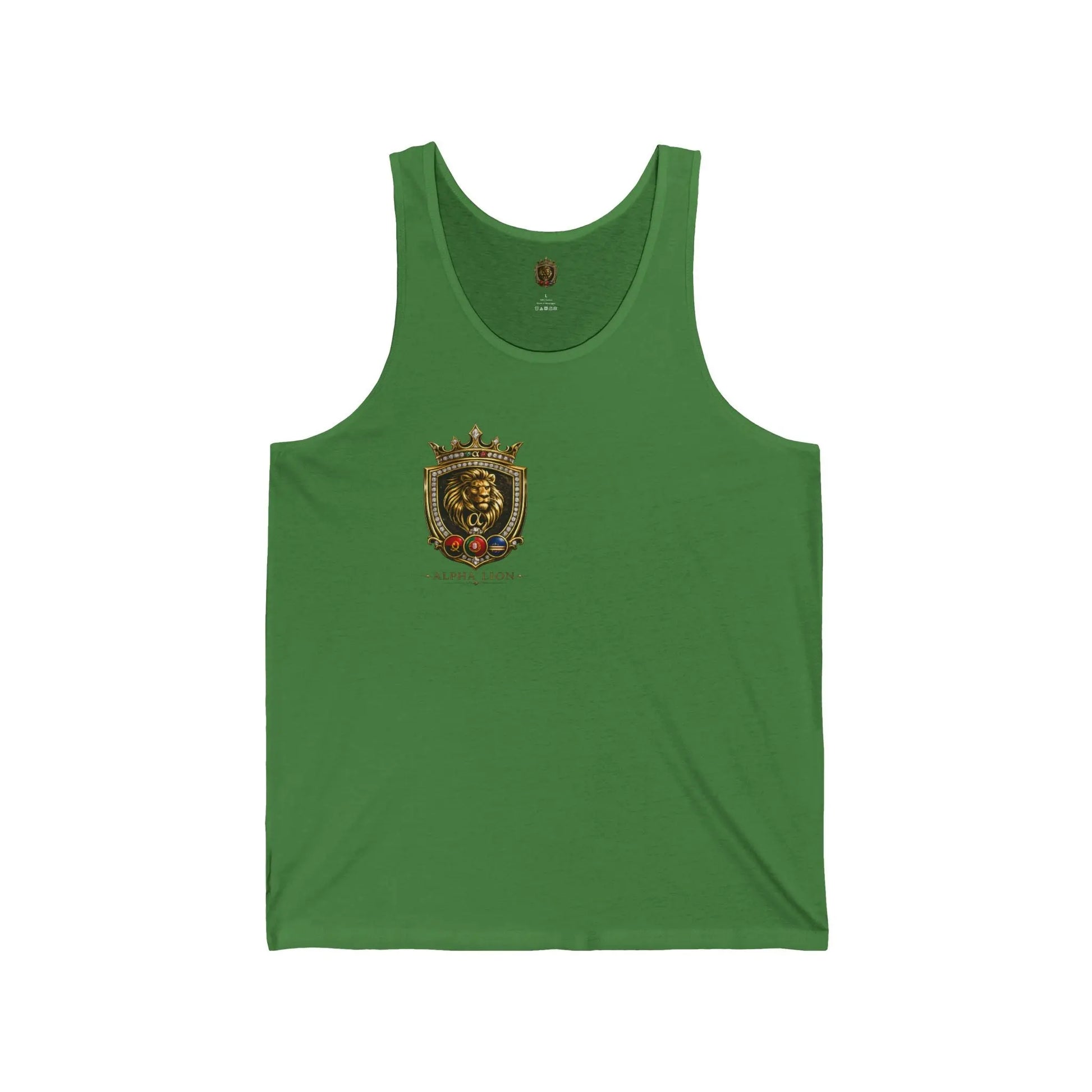 Dragon Warrior Tank Top — Lion Crest Graphic Jersey Tank Printify