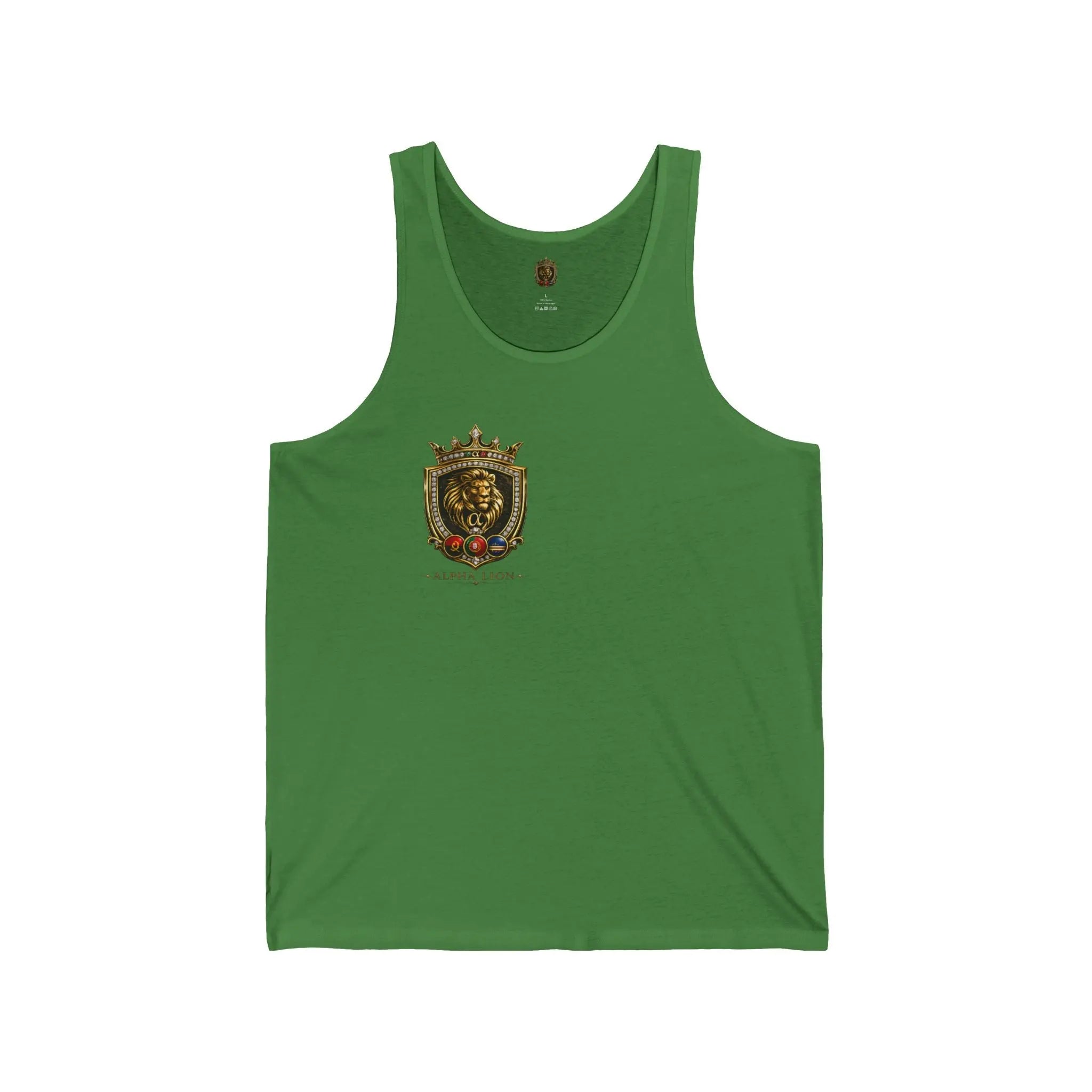 Dragon Warrior Tank Top — Lion Crest Graphic Jersey Tank Printify