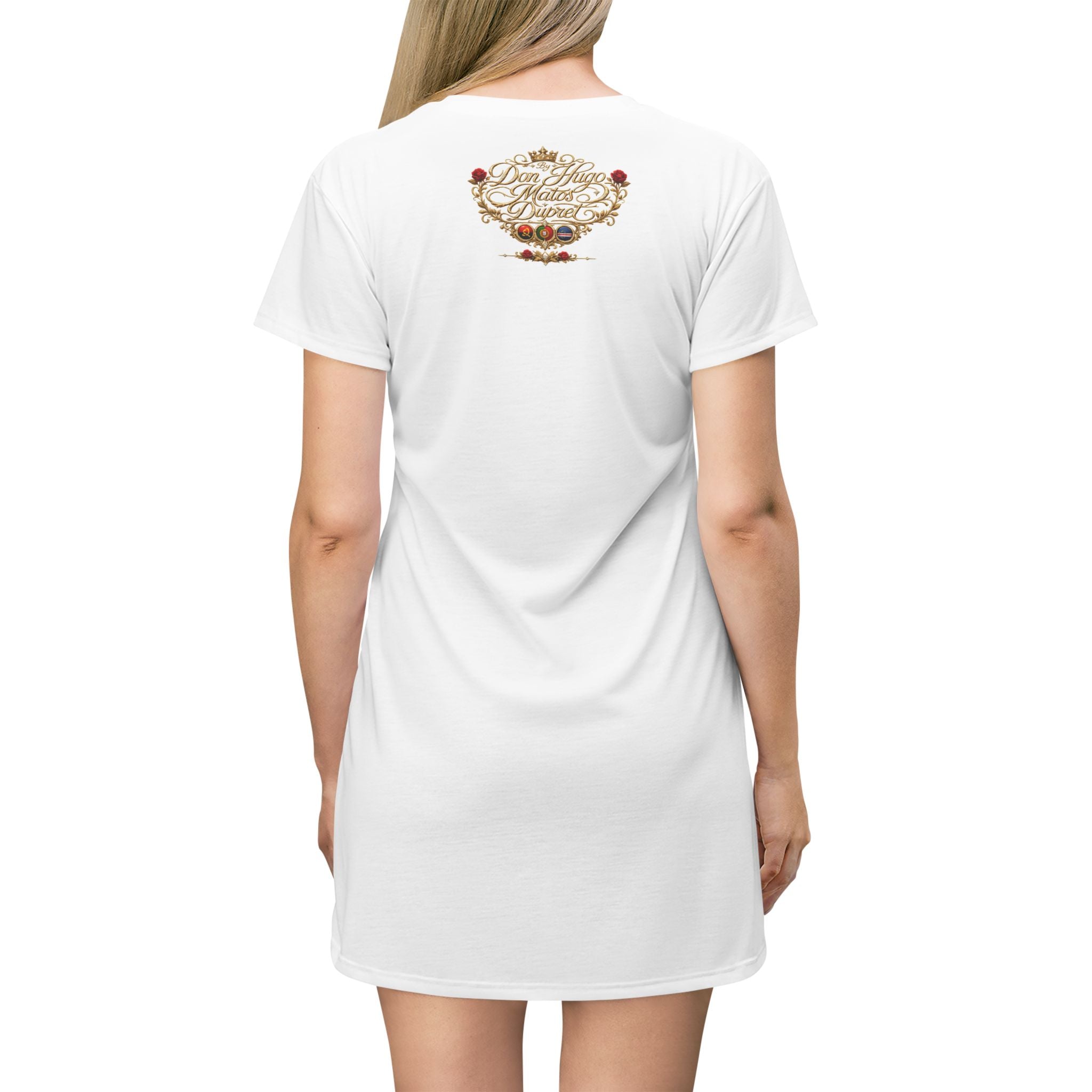 Löwen-T-Shirt-Kleid (AOP)